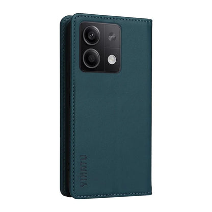 YIKATU YK-001 For Xiaomi Redmi Note 13 5G Cell Phone Case Fully Wrapped Folio Flip Leather Cover
