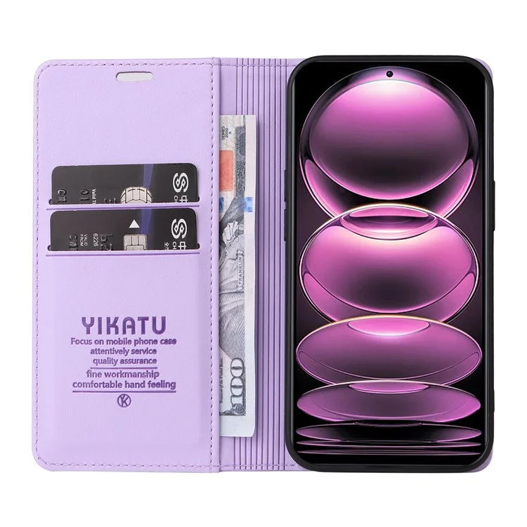 YIKATU YK-001 For Xiaomi Poco X5 Pro 5G / Redmi Note 12 Pro Speed 5G / Note 12 Pro 5G Case Magnetic Closing PU Leather Cover