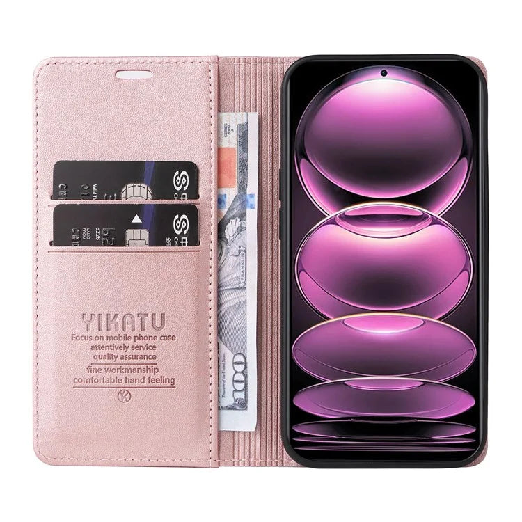 YIKATU YK-001 For Xiaomi Poco X5 Pro 5G / Redmi Note 12 Pro Speed 5G / Note 12 Pro 5G Case Magnetic Closing PU Leather Cover