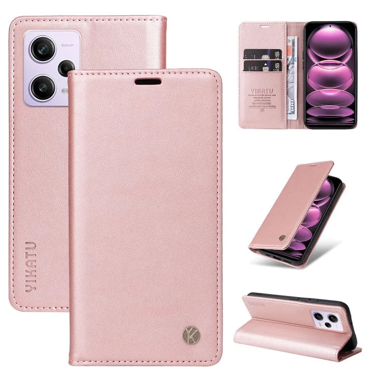 YIKATU YK-001 For Xiaomi Poco X5 Pro 5G / Redmi Note 12 Pro Speed 5G / Note 12 Pro 5G Case Magnetic Closing PU Leather Cover