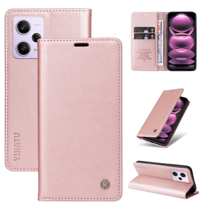 YIKATU YK-001 For Xiaomi Poco X5 Pro 5G / Redmi Note 12 Pro Speed 5G / Note 12 Pro 5G Case Magnetic Closing PU Leather Cover