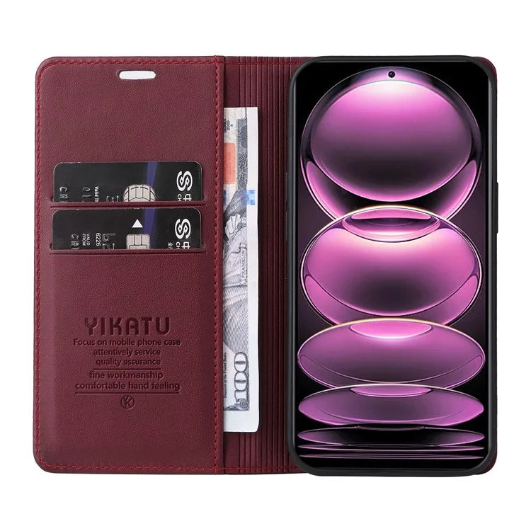 YIKATU YK-001 For Xiaomi Poco X5 Pro 5G / Redmi Note 12 Pro Speed 5G / Note 12 Pro 5G Case Magnetic Closing PU Leather Cover