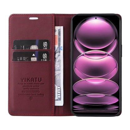 YIKATU YK-001 For Xiaomi Poco X5 Pro 5G / Redmi Note 12 Pro Speed 5G / Note 12 Pro 5G Case Magnetic Closing PU Leather Cover