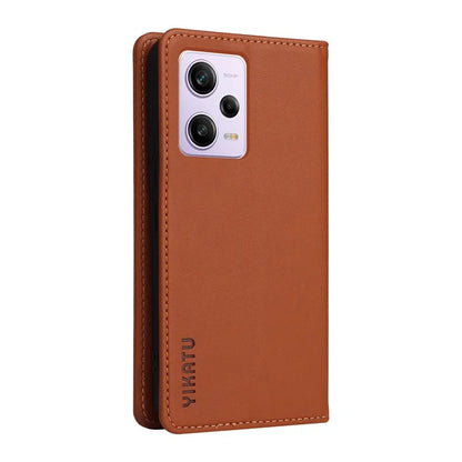 YIKATU YK-001 For Xiaomi Poco X5 Pro 5G / Redmi Note 12 Pro Speed 5G / Note 12 Pro 5G Case Magnetic Closing PU Leather Cover