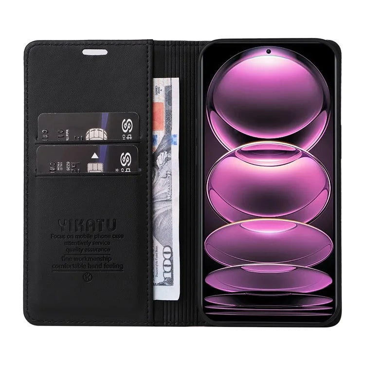 YIKATU YK-001 For Xiaomi Poco X5 Pro 5G / Redmi Note 12 Pro Speed 5G / Note 12 Pro 5G Case Magnetic Closing PU Leather Cover