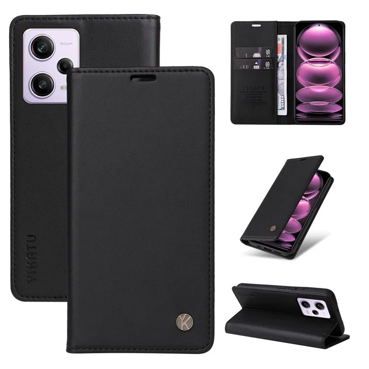 YIKATU YK-001 For Xiaomi Poco X5 Pro 5G / Redmi Note 12 Pro Speed 5G / Note 12 Pro 5G Case Magnetic Closing PU Leather Cover