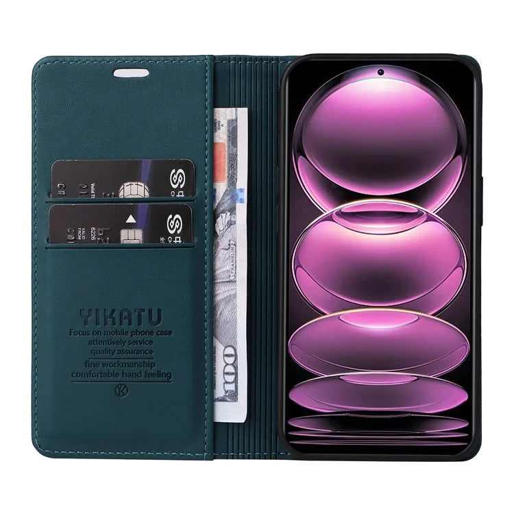 YIKATU YK-001 For Xiaomi Poco X5 Pro 5G / Redmi Note 12 Pro Speed 5G / Note 12 Pro 5G Case Magnetic Closing PU Leather Cover