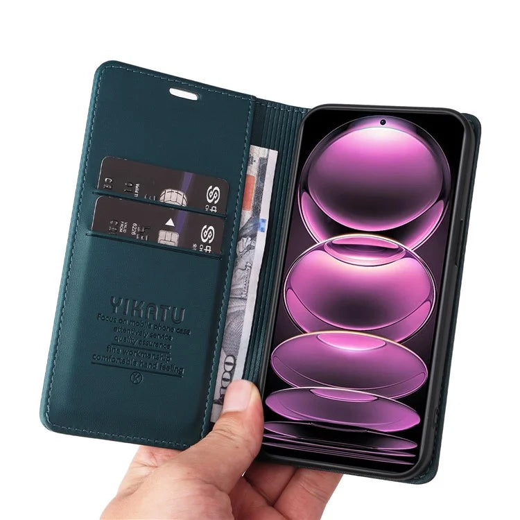 YIKATU YK-001 For Xiaomi Poco X5 Pro 5G / Redmi Note 12 Pro Speed 5G / Note 12 Pro 5G Case Magnetic Closing PU Leather Cover