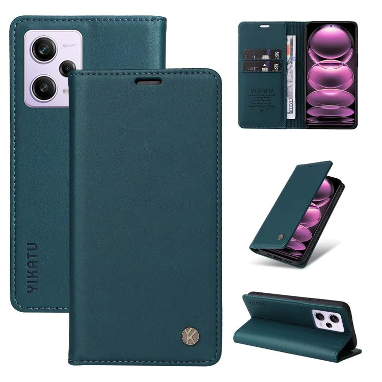 YIKATU YK-001 For Xiaomi Poco X5 Pro 5G / Redmi Note 12 Pro Speed 5G / Note 12 Pro 5G Case Magnetic Closing PU Leather Cover
