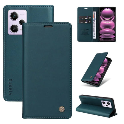 YIKATU YK-001 For Xiaomi Poco X5 Pro 5G / Redmi Note 12 Pro Speed 5G / Note 12 Pro 5G Case Magnetic Closing PU Leather Cover