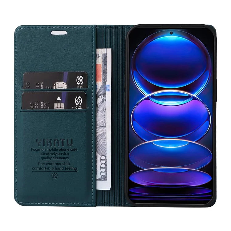 YIKATU YK-001 For Xiaomi Redmi Note 12 Pro+ 5G Cell Phone Cover Magnetic Closing Leather Phone Shell