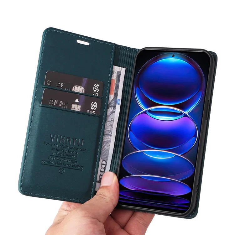 YIKATU YK-001 For Xiaomi Redmi Note 12 Pro+ 5G Cell Phone Cover Magnetic Closing Leather Phone Shell