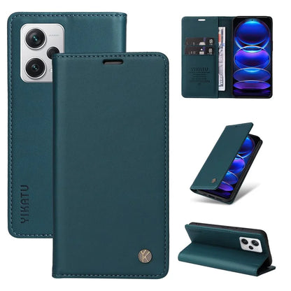 YIKATU YK-001 For Xiaomi Redmi Note 12 Pro+ 5G Cell Phone Cover Magnetic Closing Leather Phone Shell