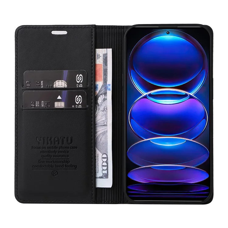 YIKATU YK-001 For Xiaomi Redmi Note 12 Pro+ 5G Cell Phone Cover Magnetic Closing Leather Phone Shell