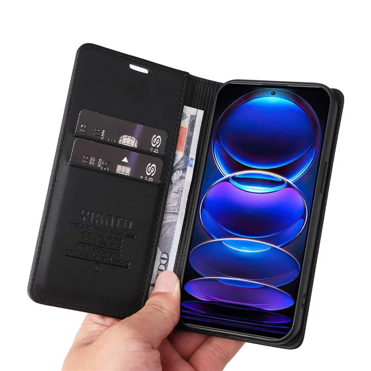 YIKATU YK-001 For Xiaomi Redmi Note 12 Pro+ 5G Cell Phone Cover Magnetic Closing Leather Phone Shell