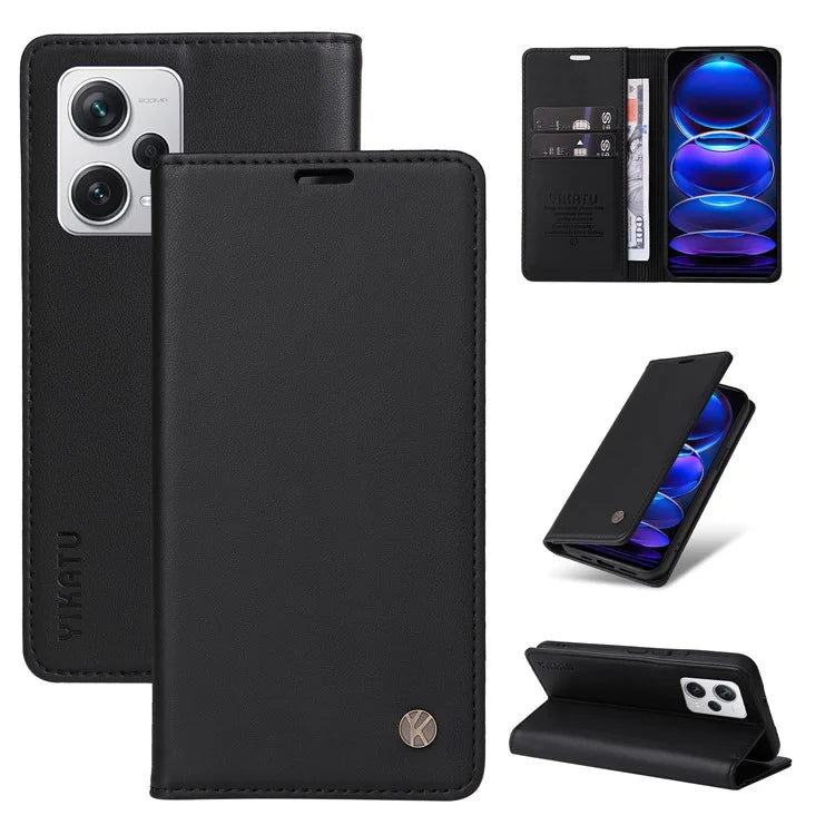 YIKATU YK-001 For Xiaomi Redmi Note 12 Pro+ 5G Cell Phone Cover Magnetic Closing Leather Phone Shell
