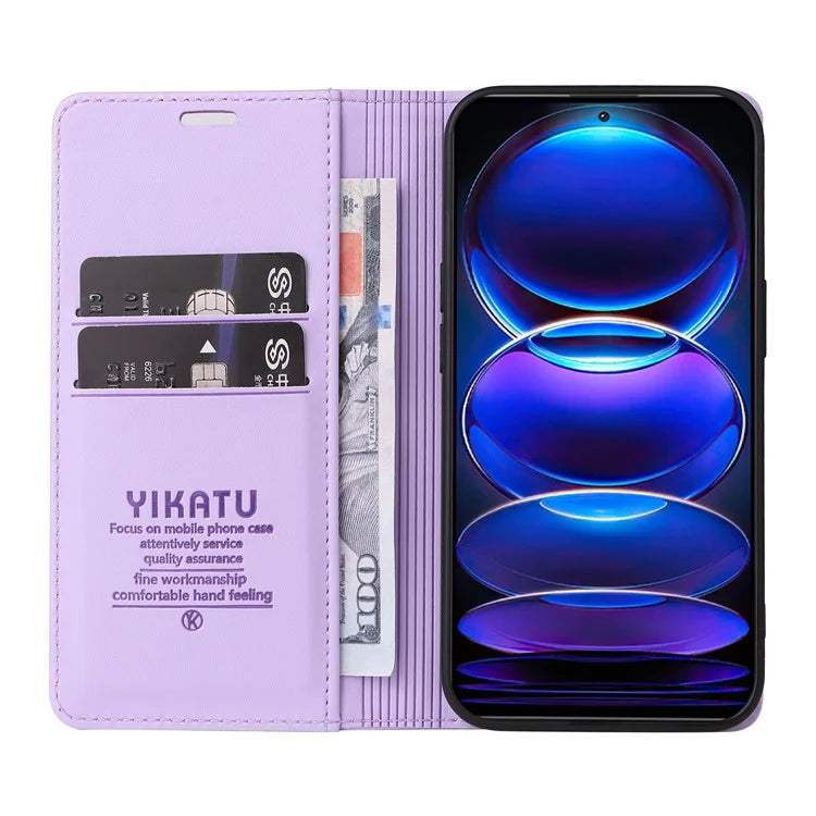 YIKATU YK-001 For Xiaomi Redmi Note 12 Pro+ 5G Cell Phone Cover Magnetic Closing Leather Phone Shell