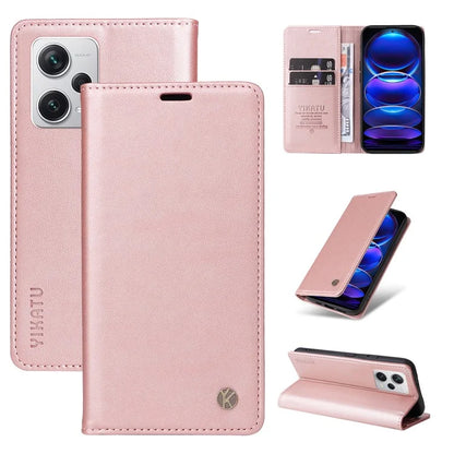YIKATU YK-001 For Xiaomi Redmi Note 12 Pro+ 5G Cell Phone Cover Magnetic Closing Leather Phone Shell