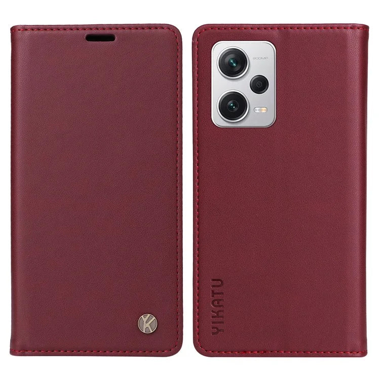 YIKATU YK-001 For Xiaomi Redmi Note 12 Pro+ 5G Cell Phone Cover Magnetic Closing Leather Phone Shell