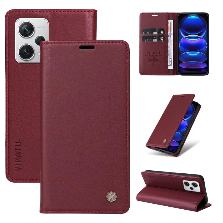 YIKATU YK-001 For Xiaomi Redmi Note 12 Pro+ 5G Cell Phone Cover Magnetic Closing Leather Phone Shell