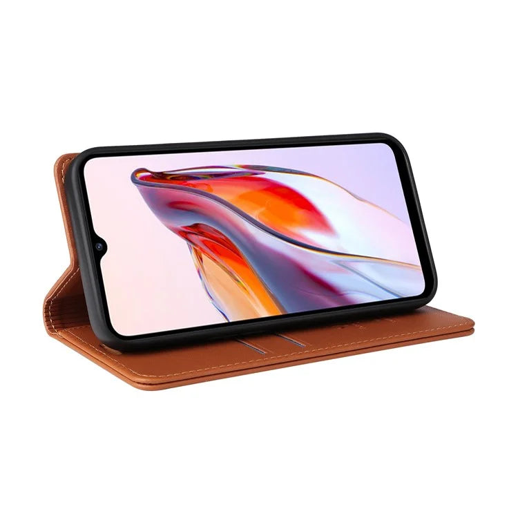 YIKATU YK-001 For Xiaomi Redmi 12C 4G / Redmi 11A 4G Case Magnetic Closure Leather Stand Phone Shell