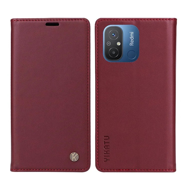 YIKATU YK-001 For Xiaomi Redmi 12C 4G / Redmi 11A 4G Case Magnetic Closure Leather Stand Phone Shell