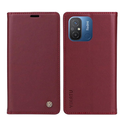YIKATU YK-001 For Xiaomi Redmi 12C 4G / Redmi 11A 4G Case Magnetic Closure Leather Stand Phone Shell