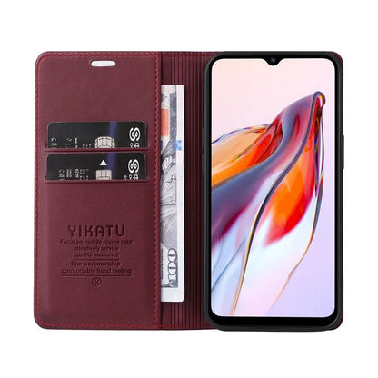 YIKATU YK-001 For Xiaomi Redmi 12C 4G / Redmi 11A 4G Case Magnetic Closure Leather Stand Phone Shell