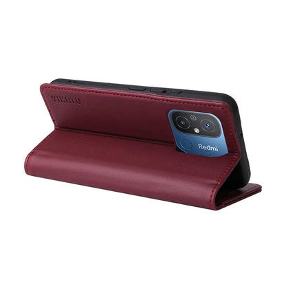 YIKATU YK-001 For Xiaomi Redmi 12C 4G / Redmi 11A 4G Case Magnetic Closure Leather Stand Phone Shell