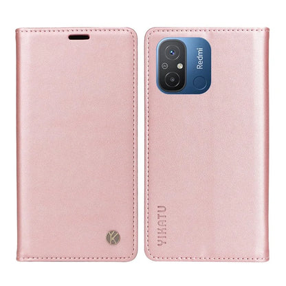 YIKATU YK-001 For Xiaomi Redmi 12C 4G / Redmi 11A 4G Case Magnetic Closure Leather Stand Phone Shell