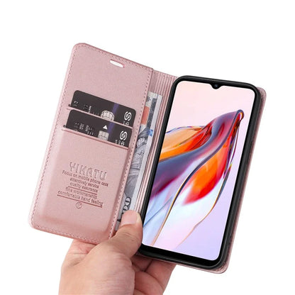 YIKATU YK-001 For Xiaomi Redmi 12C 4G / Redmi 11A 4G Case Magnetic Closure Leather Stand Phone Shell