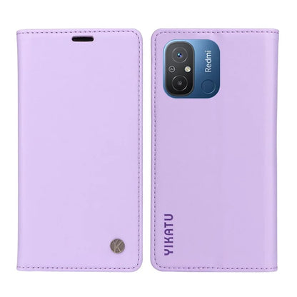 YIKATU YK-001 For Xiaomi Redmi 12C 4G / Redmi 11A 4G Case Magnetic Closure Leather Stand Phone Shell