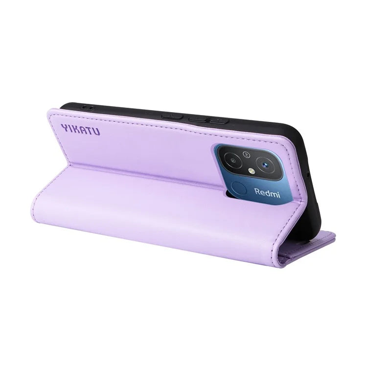 YIKATU YK-001 For Xiaomi Redmi 12C 4G / Redmi 11A 4G Case Magnetic Closure Leather Stand Phone Shell