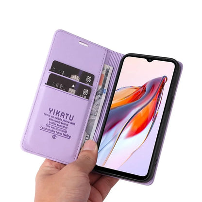 YIKATU YK-001 For Xiaomi Redmi 12C 4G / Redmi 11A 4G Case Magnetic Closure Leather Stand Phone Shell