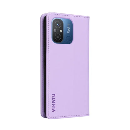 YIKATU YK-001 For Xiaomi Redmi 12C 4G / Redmi 11A 4G Case Magnetic Closure Leather Stand Phone Shell