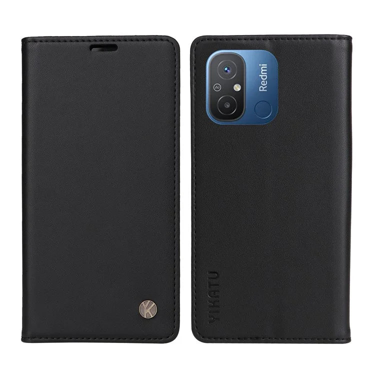 YIKATU YK-001 For Xiaomi Redmi 12C 4G / Redmi 11A 4G Case Magnetic Closure Leather Stand Phone Shell