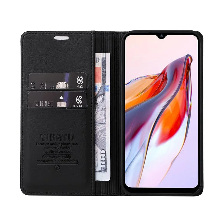 YIKATU YK-001 For Xiaomi Redmi 12C 4G / Redmi 11A 4G Case Magnetic Closure Leather Stand Phone Shell