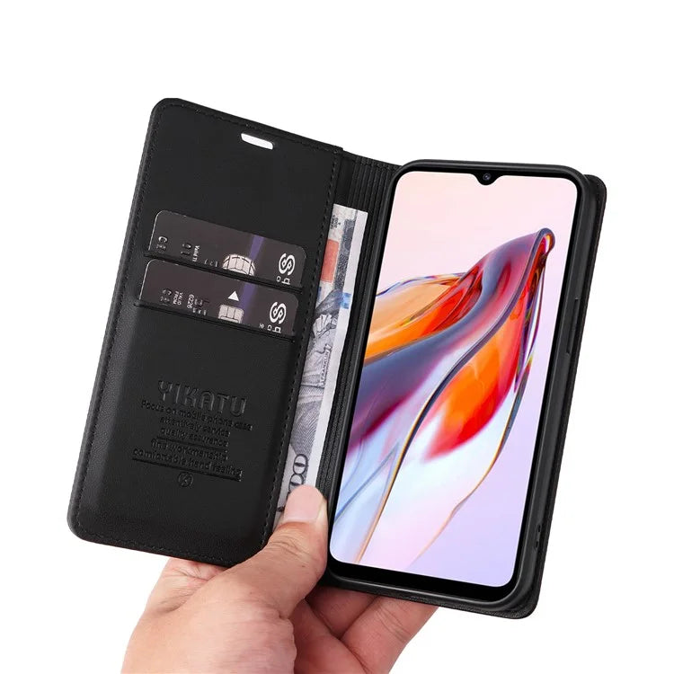 YIKATU YK-001 For Xiaomi Redmi 12C 4G / Redmi 11A 4G Case Magnetic Closure Leather Stand Phone Shell