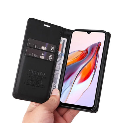 YIKATU YK-001 For Xiaomi Redmi 12C 4G / Redmi 11A 4G Case Magnetic Closure Leather Stand Phone Shell