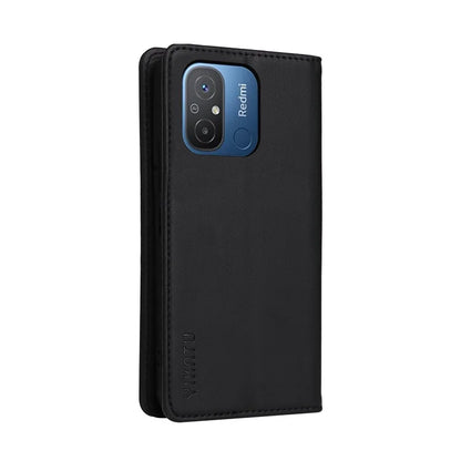 YIKATU YK-001 For Xiaomi Redmi 12C 4G / Redmi 11A 4G Case Magnetic Closure Leather Stand Phone Shell