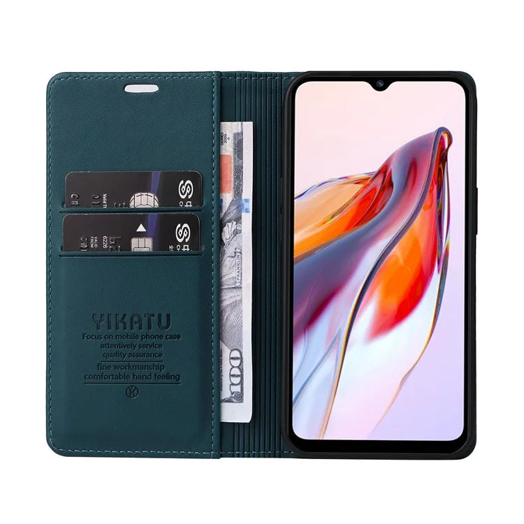 YIKATU YK-001 For Xiaomi Redmi 12C 4G / Redmi 11A 4G Case Magnetic Closure Leather Stand Phone Shell