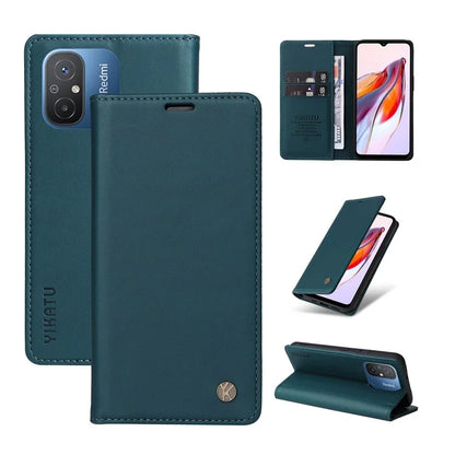 YIKATU YK-001 For Xiaomi Redmi 12C 4G / Redmi 11A 4G Case Magnetic Closure Leather Stand Phone Shell
