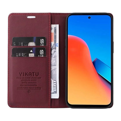 YIKATU YK-001 For Xiaomi Redmi 12 4G / 5G (Global) / Poco M6 Pro 5G Leather Case Wallet Phone Cover