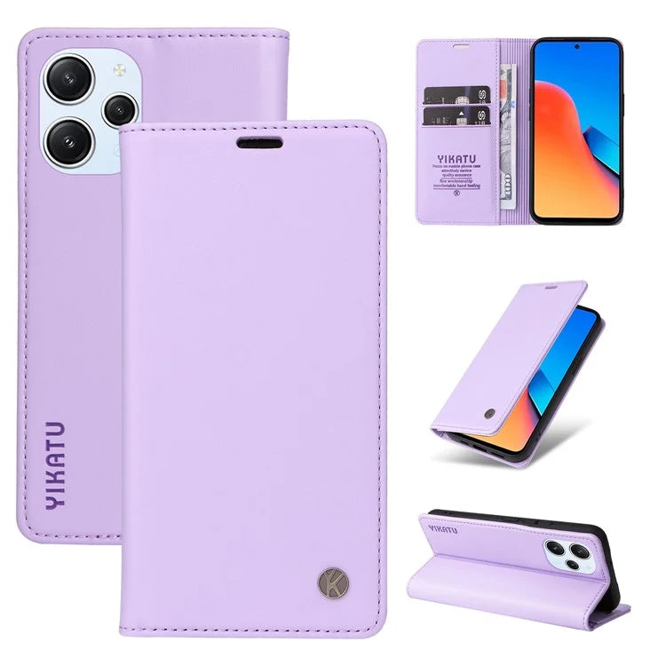 YIKATU YK-001 For Xiaomi Redmi 12 4G / 5G (Global) / Poco M6 Pro 5G Leather Case Wallet Phone Cover