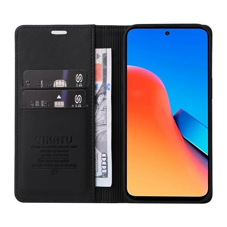 YIKATU YK-001 For Xiaomi Redmi 12 4G / 5G (Global) / Poco M6 Pro 5G Leather Case Wallet Phone Cover
