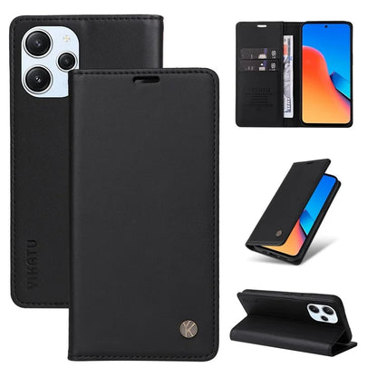 YIKATU YK-001 For Xiaomi Redmi 12 4G / 5G (Global) / Poco M6 Pro 5G Leather Case Wallet Phone Cover