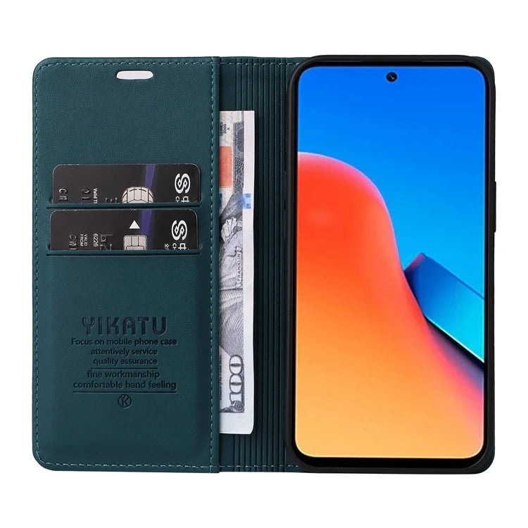 YIKATU YK-001 For Xiaomi Redmi 12 4G / 5G (Global) / Poco M6 Pro 5G Leather Case Wallet Phone Cover