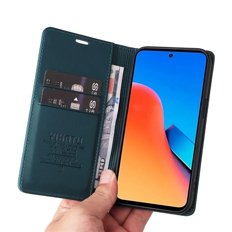 YIKATU YK-001 For Xiaomi Redmi 12 4G / 5G (Global) / Poco M6 Pro 5G Leather Case Wallet Phone Cover