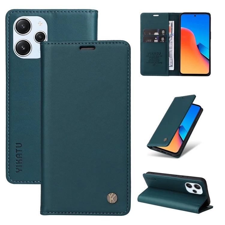 YIKATU YK-001 For Xiaomi Redmi 12 4G / 5G (Global) / Poco M6 Pro 5G Leather Case Wallet Phone Cover