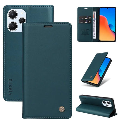 YIKATU YK-001 For Xiaomi Redmi 12 4G / 5G (Global) / Poco M6 Pro 5G Leather Case Wallet Phone Cover